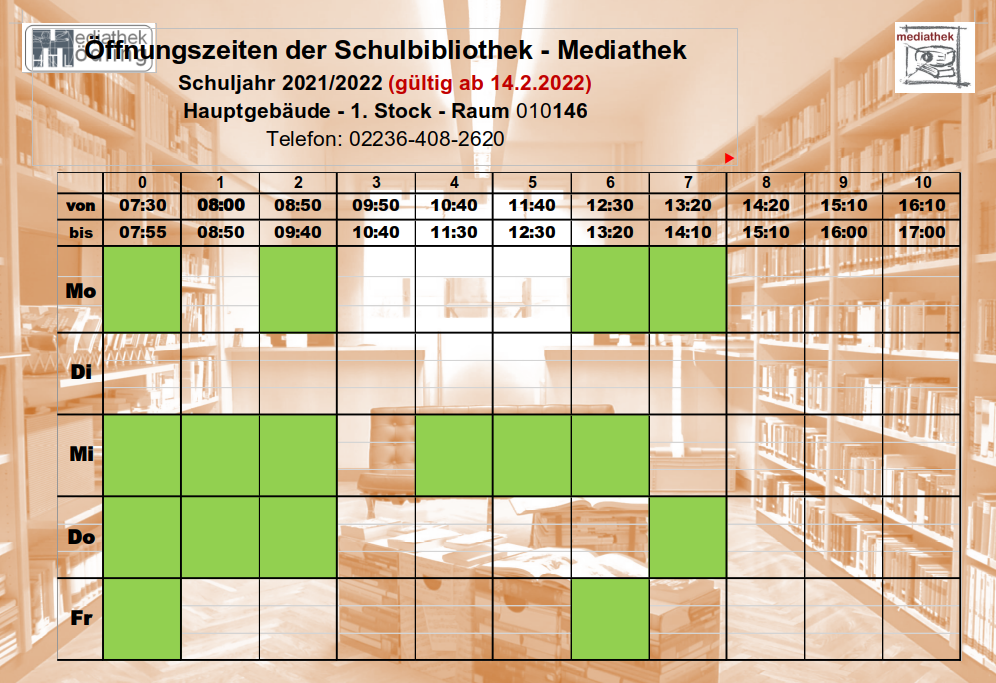Mediathek Öffnungszeiten