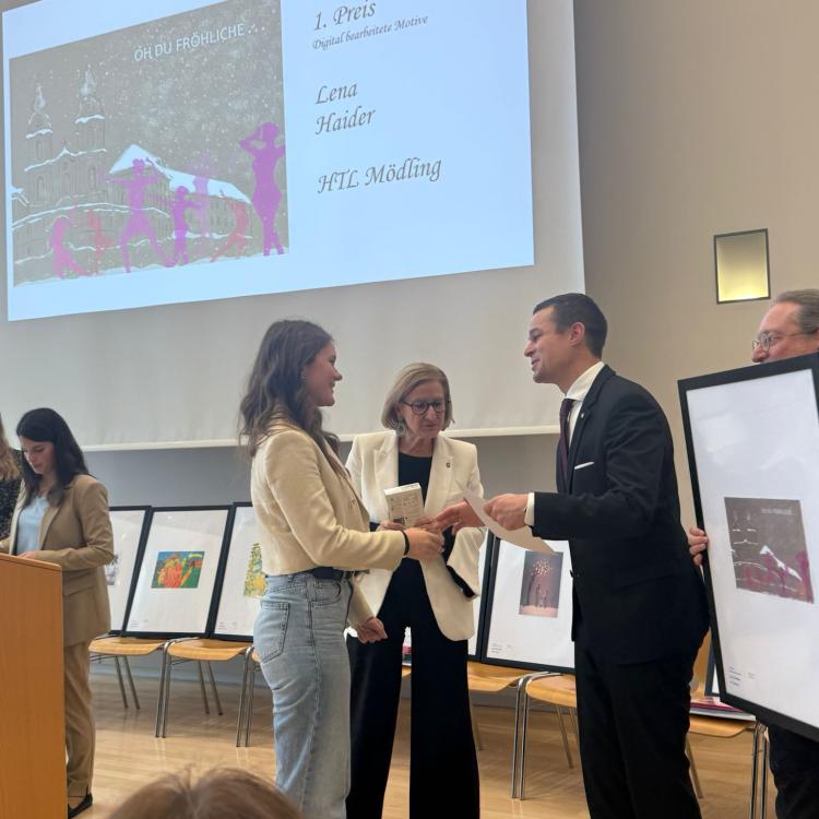 Preisverleihung Wettbewerb Weihnachtskarte