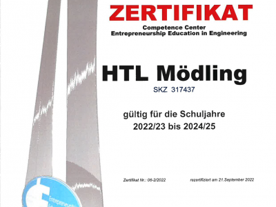 EEE Zertifikat 2022 bis 2025