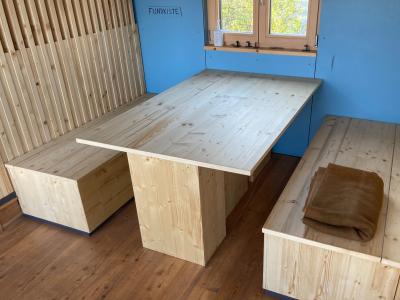 gebauter Tisch der SchülerInnen