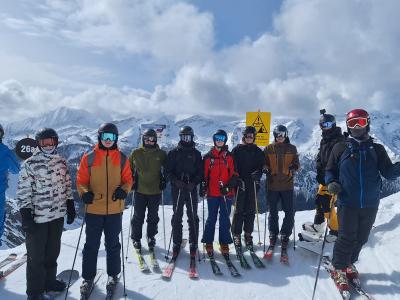Gruppenbild auf der Piste